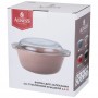 ФОРМА ДЛЯ ЗАПЕКАНИЯ СО СТЕКЛЯННОЙ ЖАРОПРОЧНОЙ КРЫШКОЙ AGNESS 28*23*13,4СМ 2,5Л СЕРАЯ (КОР=6ШТ.)