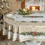 СКАТЕРТЬ ОВАЛЬНАЯ "CELEBRATION"160Х220СМ ,БЕЖЕВЫЙ, 100% ХЛОПОК,ТВИЛ, ПРОПИТКА