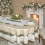 СКАТЕРТЬ ОВАЛЬНАЯ "CELEBRATION"160Х220СМ ,БЕЖЕВЫЙ, 100% ХЛОПОК,ТВИЛ, ПРОПИТКА