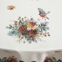 СКАТЕРТЬ КРУГЛАЯ "МОРОЗКО.СНИГИРИ" 190СМ ,КРАСНЫЙ, 100% ХЛОПОК, ТВИЛ, С ПРОПИТКОЙ