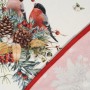 СКАТЕРТЬ КРУГЛАЯ "МОРОЗКО.СНИГИРИ" 190СМ ,КРАСНЫЙ, 100% ХЛОПОК, ТВИЛ, С ПРОПИТКОЙ