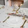 СКАТЕРТЬ "МОРОЗКО.СНЕГИРИ" 140Х300СМ ,КРАСНЫЙ, 100% ХЛОПОК,ТВИЛ ПРОПИТКА