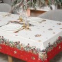 СКАТЕРТЬ "МОРОЗКО.СНЕГИРИ" 140Х300СМ ,КРАСНЫЙ, 100% ХЛОПОК,ТВИЛ ПРОПИТКА