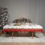СКАТЕРТЬ "МОРОЗКО.СНЕГИРИ" 140Х300СМ ,КРАСНЫЙ, 100% ХЛОПОК,ТВИЛ ПРОПИТКА