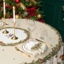 СКАТЕРТЬ КРУГЛАЯ  "ЩЕЛКУНЧИК" ,190СМ ,БЕЖЕВЫЙ , 100%ХЛОПОК , ТВИЛ