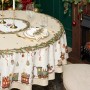СКАТЕРТЬ КРУГЛАЯ  "ЩЕЛКУНЧИК" ,190СМ ,БЕЖЕВЫЙ , 100%ХЛОПОК , ТВИЛ