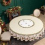 СКАТЕРТЬ КРУГЛАЯ  "ЩЕЛКУНЧИК" ,220СМ БЕЖЕВЫЙ 100% ХЛОПОК , ТВИЛ