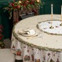 СКАТЕРТЬ КРУГЛАЯ  "ЩЕЛКУНЧИК" ,220СМ БЕЖЕВЫЙ 100% ХЛОПОК , ТВИЛ