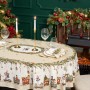 СКАТЕРТЬ  ОВАЛЬНАЯ  "ЩЕЛКУНЧИК" ,140Х180СМ ,БЕЖЕВЫЙ, 100% ХЛОПОК ,ТВИЛ