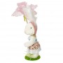 Фигурка декоративная "Зайка с цветком", L12 W10,5 H39 см
