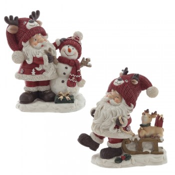 Фигурка декоративная "Дед Мороз", L11 W6,5 H12,5 см, 2в.