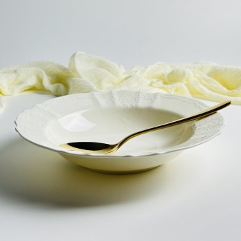 225-060 Набор из 6 губоких тарелок 23х5см MARIA CREAM в под.уп.(х4)Костяной фарфор